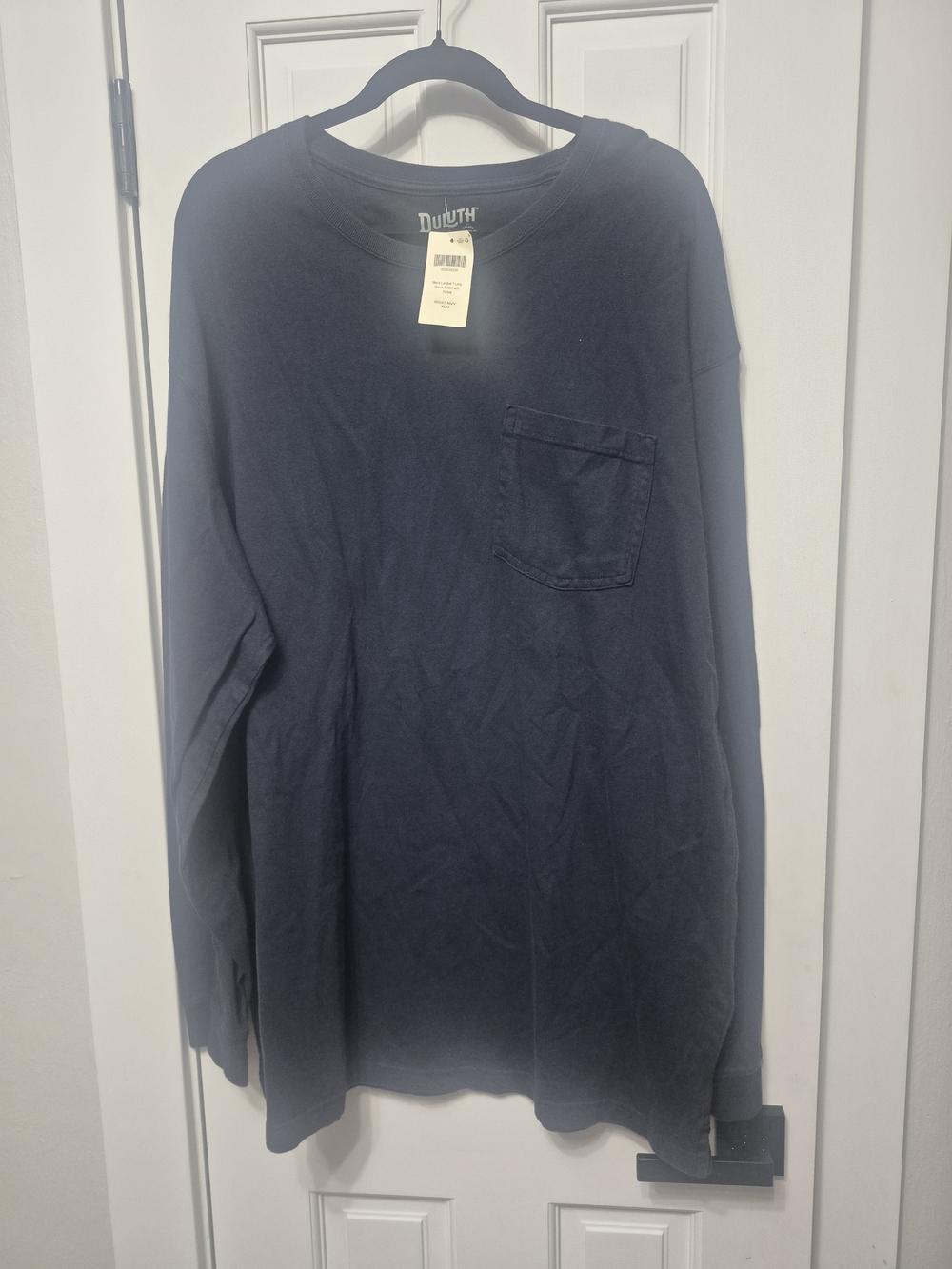Duluth Trading Co Navy Long-Sleeve Pocket Tee